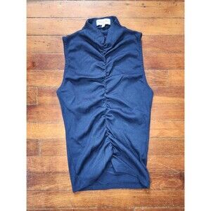 Michael Stars Monet Ruched Front Tank in Navy Blue - XS